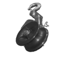 [332274001] Freileitungs-Rolle mit Einhängehaken, max. 200 kg Mat: Stahl/Nylon, Rollendurchmesser: 150 mm